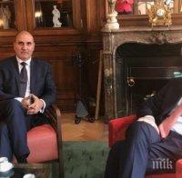 Цветанов се срещна с посланика на Франция Ерик Льобедел (СНИМКИ)