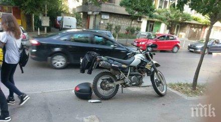 моторист блъсна пешеходец центъра софия