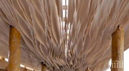 уникално гръцки ресторант показаха необичайният таван