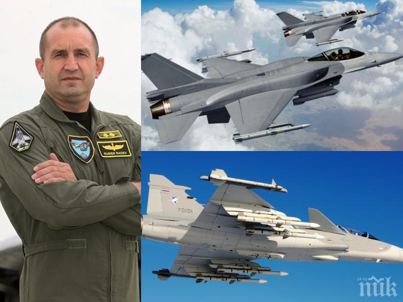 РАЗКРИТИЕ НА ПИК! Президентът Румен Радев пак посяга към бойните самолети - ето как иска да участва в избора им