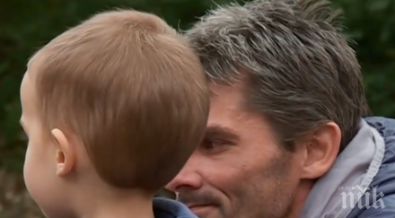 дълга битка татко отново прегърна годишното момченце