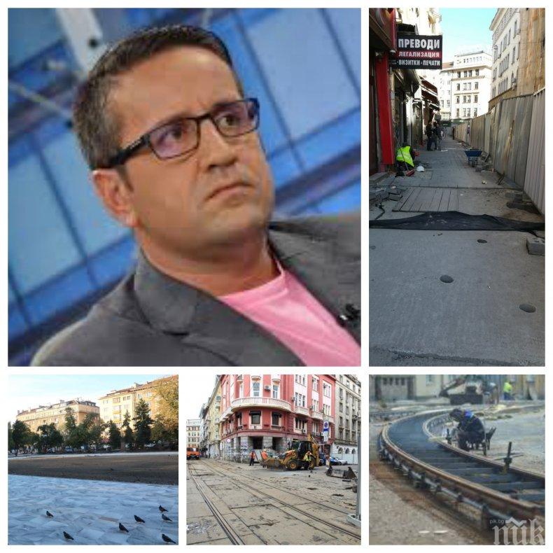 САМО В ПИК! Георги Харизанов с остър коментар за ремонтите в София! Анализаторът отсече: Говорете за естетика, не за политика - Софиянски не е алтернатива