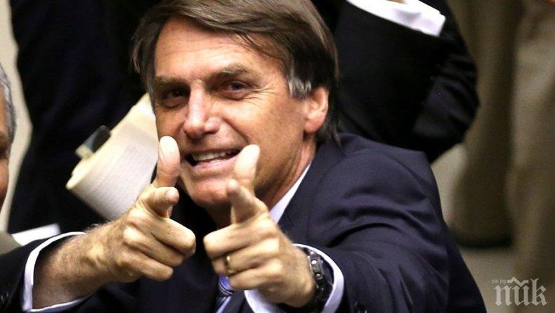 Крайнодесният Жаир Болсонаро води на президентските избори в Бразилия