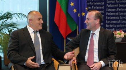 бомба борисов подкрепи кандидата меркел манфред вебер шеф еврокомисията