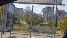 Вандали си го изкараха на поредна спирка в Пловдив