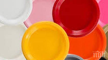 забранява пластмасовите чинии вилици клечките уши