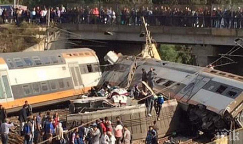 КАСАПНИЦА! Високоскоростен влак излетя в Мароко, има жертви и много ранени (СНИМКИ)