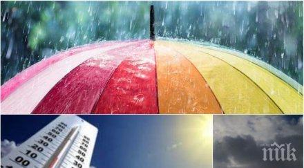 топлата есен отива дъжд вали цялата страна температурите паднат градуса