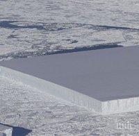 Мистериозен прецедент - появи се айсберг с правилна квадратна форма в Антарктида