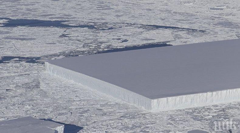 Мистериозен прецедент - появи се айсберг с правилна квадратна форма в Антарктида