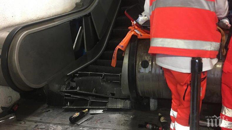 19 души остават в болница след инцидента с ескалатора в Рим