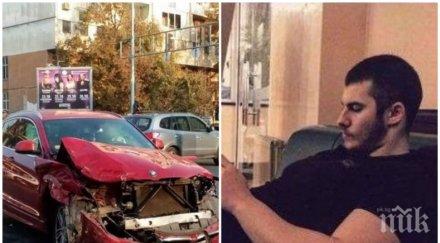 тотална наглост син милионер яхна мощно бмв помля три коли вкара трима болницата