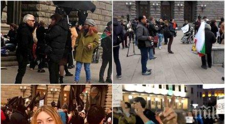 разкритие пик протестиращи бира сандвич позират новинарските емисии смелите майки берберян кулеков жените бсп активисти викат властта снимки видео