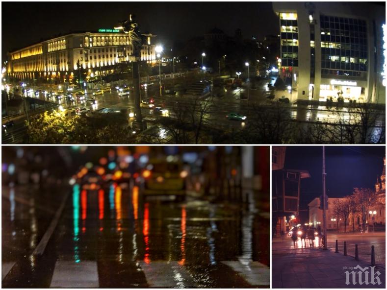 КОШМАРНА ВЕЧЕР В СОФИЯ! Силен вятър и леден дъжд захлупиха столицата 