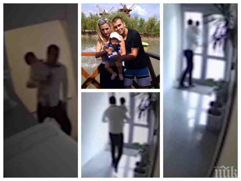 ИЗВЪНРЕДНО: Охранителна камера разкрива как убиецът Викторио бяга с малката Никол (СНИМКИ/ВИДЕО)