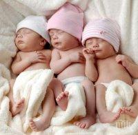 РЕКОРД: Семейство от Добрич се сдоби с момиченца тризнаци
