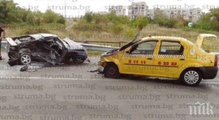 серия катастрофи бургаско моторист счупи двата крака камион отнесе кола жена влетя канавката