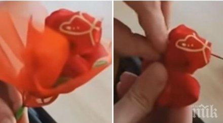 тийнейджър подари учителката изкуствена роза нея видео