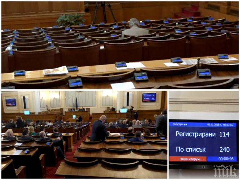 ИЗВЪНРЕДНО В ПИК TV: Резил в парламента! Депутатите не събраха кворум - петък, ден на майстора (ОБНОВЕНА/СНИМКИ)