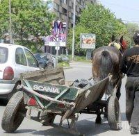 Протест срещу каруците на пътя в Казанлък