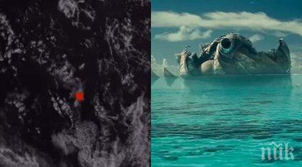 мистерия откриха странна топлина средата атлантическия океан съмняват подводен град тайна ядрена база летище извънземни огромен вулкан видео