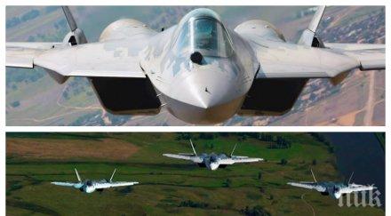 първи път русия показа страшно оръжие сензационни кадри полета изтребителя пето поколение видео