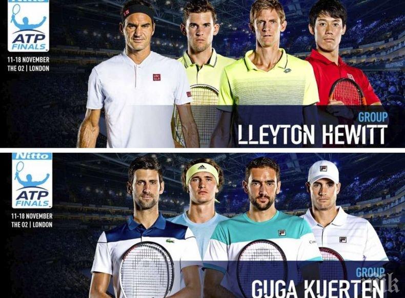Станаха ясни групите на заключителния турнир на ATP в Лондон