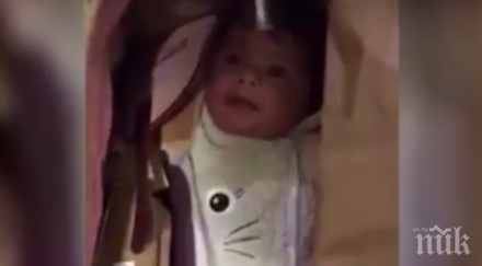 шаш откриха бебе пътнически багаж летището дубай видео