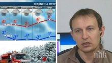 ВРЕМЕТО СЕ ПРЕОБРЪЩА: Студ и сняг сковават страната - ето къде ще е най-мразовито