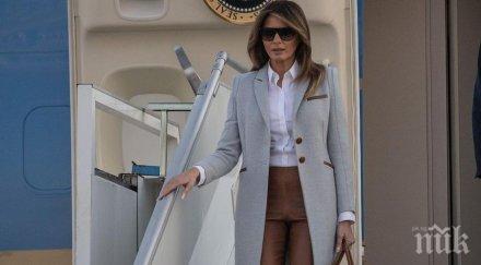 първата дама мелания тръмп сложи мълчанието гръм трясък