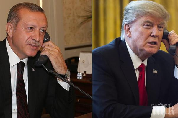 Тръмп и Ердоган се чуха по телефона. Какво си казаха 