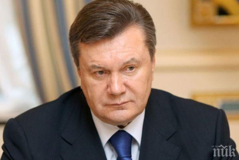 Украински съд постанови арест за експрезидента Виктор Янукович по обвинение в държавна измяна
