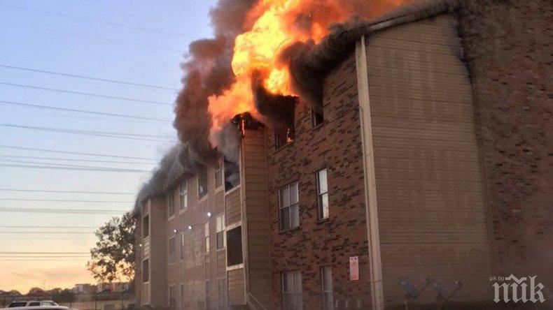 Родители хвърлиха бебето си от прозореца, за да го спасят от пожар
