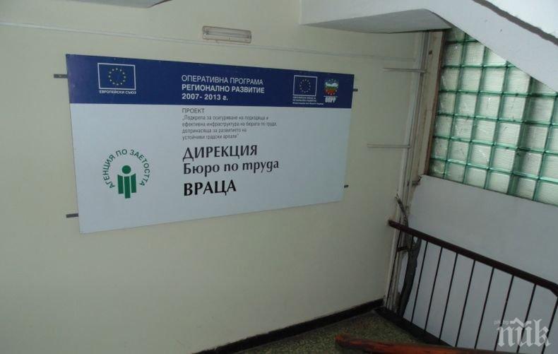 Безработицата във Врачанско остава под средното ниво за страната