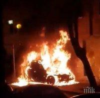 Джип горя в Хасково