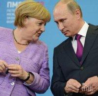 Владимир Путин и Ангела Меркел обсъдиха ситуацията в Керченския пролив