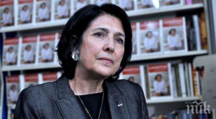 кандидатът управляващата партия води президентските избори грузия