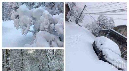 продължава снежният термометърът пада минус снегът започва отслабва спира север