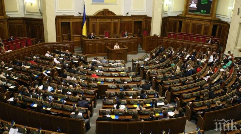 Върховната Рада прие военно положение за 30 дни в пограничните области на Украйна