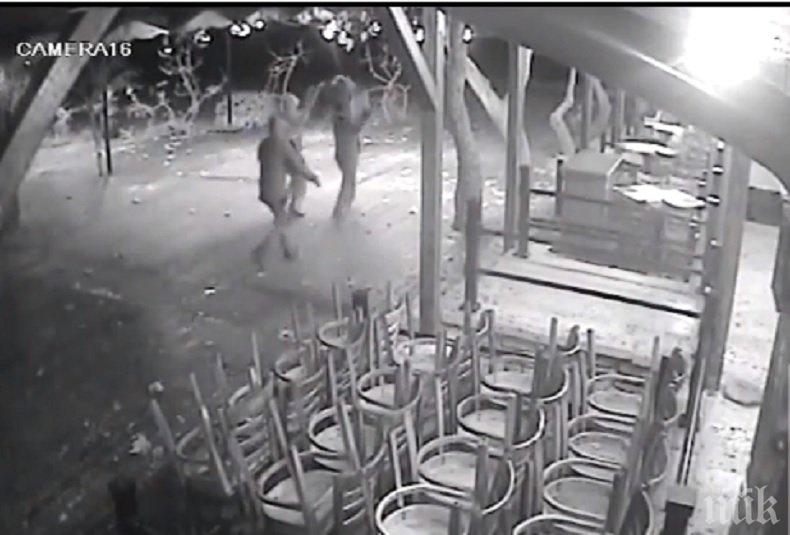 НАГЛОСТ: Обирджии задигнаха оборудване от работещо заведение (ВИДЕО)