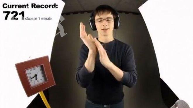 Младеж постави нов рекорд за най-много пляскания (видео)

