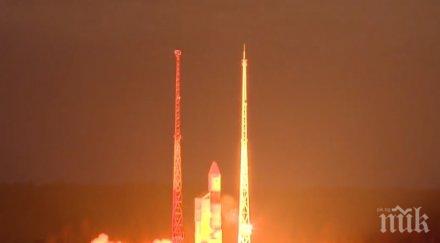 космодрума плесецк изстреляна ракета носител рокот военни спътници