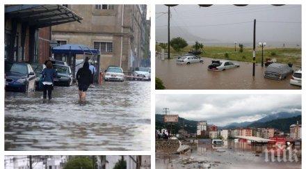 шокиращо видео потоп бодрум турският курорт вода снимки