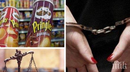 решетките кутия чипс прати ирландка два месеца затвора