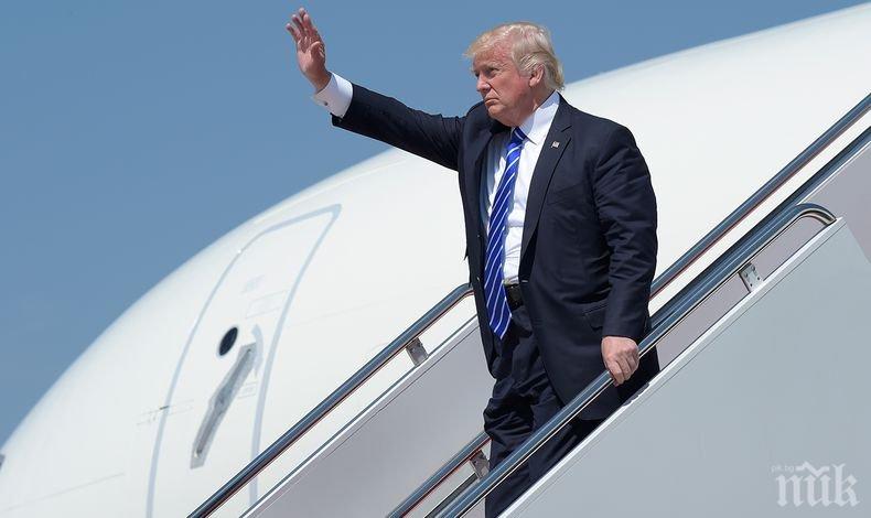 Самолетът на Доналд Тръмп аварира на летището в Ню Йорк