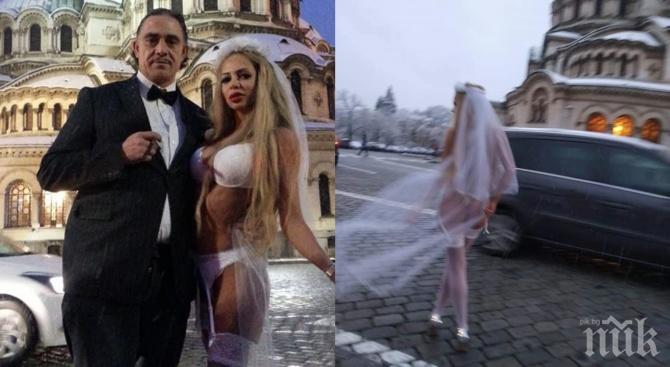 СКАНДАЛ: Плеймейтка се щракна по дупе пред Св. Александър Невски дни преди Коледа