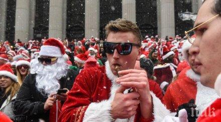 000 души облечени дядо коледа събраха торино