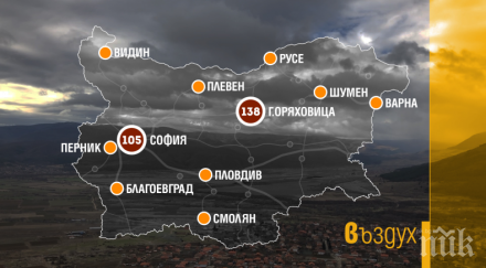 безветрието задържи мръсния въздух