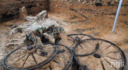 сензация златна колесница 2500 години откриха китай