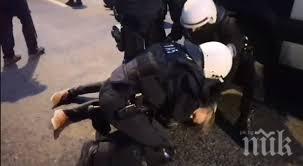 полицаи ранени протест каталуния